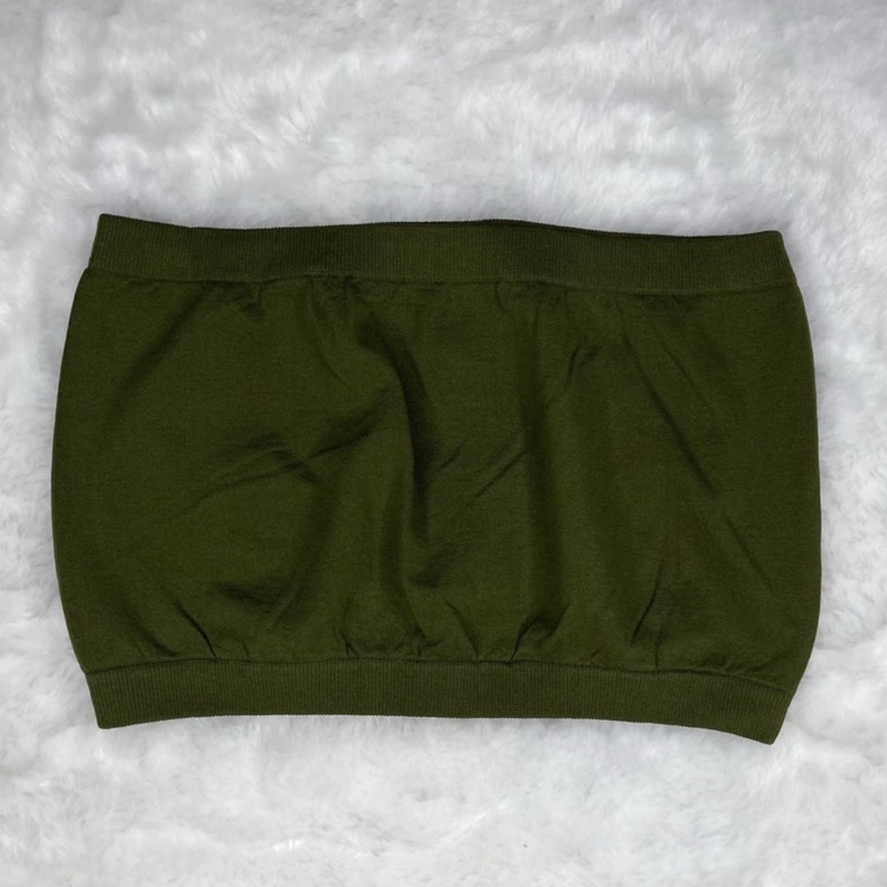 Olive Green Tube Top Bandeau New